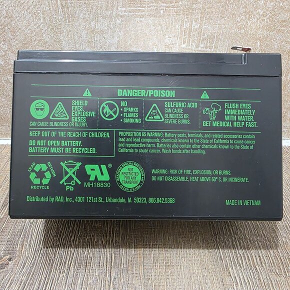 Interstate Batteries HSL1079 12V 9Ah AGM High Rate Rechargeable Battery (No Box) - Picture 6 of 7